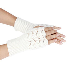 Women's Knitted Gloves Warm Brief Paragraph Knitted Half Fingerless Gloves guantes mujer gants femme IMY66
