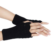 Women's Knitted Gloves Warm Brief Paragraph Knitted Half Fingerless Gloves guantes mujer gants femme IMY66