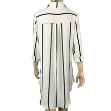 Women Casual Shirt Dress Sexy Chiffon Striped Print Long Sleeve Loose Shirt Blouse Tops Dresses vestidos femininos IMY66