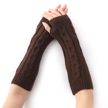 hommes designer 6 Colors Hemp Flowers Fingerless Gloves Knitted Long Gloves Guanti invernali Women Glove IMY66