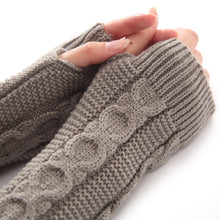 hommes designer 6 Colors Hemp Flowers Fingerless Gloves Knitted Long Gloves Guanti invernali Women Glove IMY66