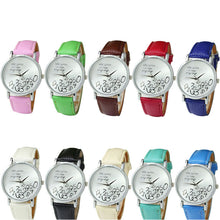 montre femme Women Casual Dress Watches "Who Cares" Printed PU Leather Band Quartz WristWatch relogio feminino Hour IMY66