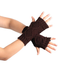 Women Gloves Knitted Crochet Wool Long Arm Fingerless Gloves Soft Warm Mitten Cashmere Guantes para hombres IMY66