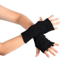 Women Gloves Knitted Crochet Wool Long Arm Fingerless Gloves Soft Warm Mitten Cashmere Guantes para hombres IMY66