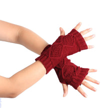 Women Gloves Knitted Crochet Wool Long Arm Fingerless Gloves Soft Warm Mitten Cashmere Guantes para hombres IMY66