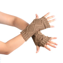 Women Gloves Knitted Crochet Wool Long Arm Fingerless Gloves Soft Warm Mitten Cashmere Guantes para hombres IMY66