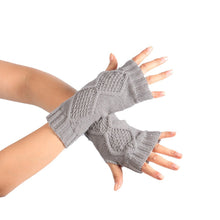 Women Gloves Knitted Crochet Wool Long Arm Fingerless Gloves Soft Warm Mitten Cashmere Guantes para hombres IMY66