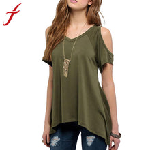 plus size Sexy Women Casual V-Neck Off Shoulder Short Sleeve Solid Stretch Long T-Shirt Tops IMY66