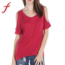 plus size Sexy Women Casual V-Neck Off Shoulder Short Sleeve Solid Stretch Long T-Shirt Tops IMY66