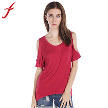 plus size Sexy Women Casual V-Neck Off Shoulder Short Sleeve Solid Stretch Long T-Shirt Tops IMY66