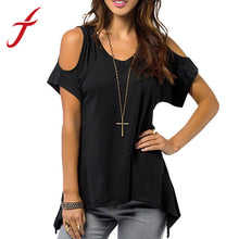 plus size Sexy Women Casual V-Neck Off Shoulder Short Sleeve Solid Stretch Long T-Shirt Tops IMY66
