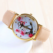 relogio feminino Women Watches Flower Floral Printed Reloj PU Leather Band Quartz Watches Retro Ladies Wristwatch Clocks IMY66
