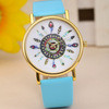 relogio feminino Women Watches Flower Floral Printed Reloj PU Leather Band Quartz Watches Retro Ladies Wristwatch Clocks IMY66