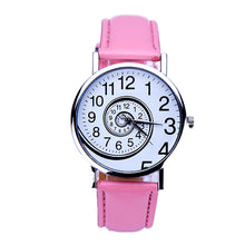 relogio feminino montre femme Women Casual Watches Ladies Swirl Pattern PU Leather Quartz Wrist Watch For Women Reloj IMY66