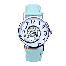 relogio feminino montre femme Women Casual Watches Ladies Swirl Pattern PU Leather Quartz Wrist Watch For Women Reloj IMY66