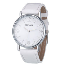 relogio masculino Geneva Unisex Simple Casual Dress Watches Men Women PU Leather Quartz Wristwatch For Women Men IMY66