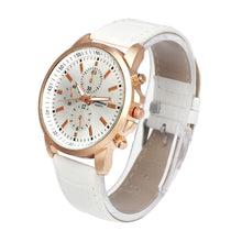 relogio masculino Luxury Gold Watches Men Women Faux Leather Three Eyes Dial Quartz Wristwatch For Women Men IMY66