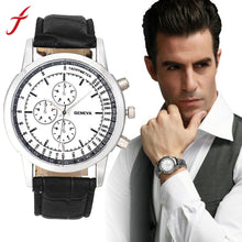 relogio masculino Luxury Men Watches Business PU Leather Three Eyes Band Quartz Wristwatch For Men Clock Hour IMY66