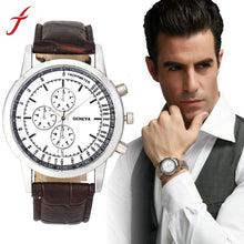 relogio masculino Luxury Men Watches Business PU Leather Three Eyes Band Quartz Wristwatch For Men Clock Hour IMY66