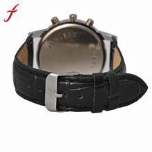 relogio masculino Luxury Men Watches Business PU Leather Three Eyes Band Quartz Wristwatch For Men Clock Hour IMY66