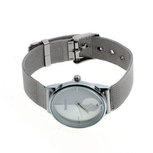 relogio masculino Men Women Quartz Watch Simple Stainless Steel Mesh Band Wrist Watch Bracelet Watches relogio feminino IMY66