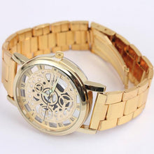 relogio masculino luxury Dress watches men Steel Strip Mechanical Gear Gold Business clock men horloges mannen IMY66