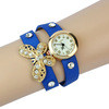 reloj mujer Vintage Dress Watch Women PU Leather Bracelet Watches Rhinestone Butterfly Rivet Wristwatch relogio feminino IMY66