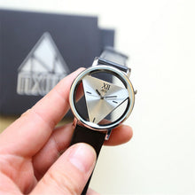 relojes hombre Mens Womens Quartz Watch Unique Hollowed-out Triangular Dial Black Watches relogio masculino IMY66