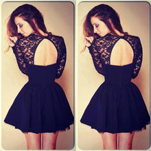 vestido de festa robe femme Women Sexy Floral Lace Dress Long Sleeve Backless Party Bandage Bodycon Black Dress IMY66