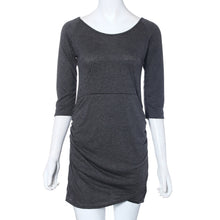 vestidos femininos Womens Casual Dresses Sexy Over Slim Basic Dress Half Sleeve Ruched Wrap Front Dress IMY66