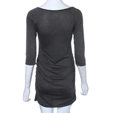 vestidos femininos Womens Casual Dresses Sexy Over Slim Basic Dress Half Sleeve Ruched Wrap Front Dress IMY66