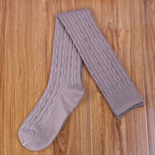 5 Colors Cotton Blends Women Girls Knit Over Knee Thigh Spiral Pattern Weave High Socks IMY66