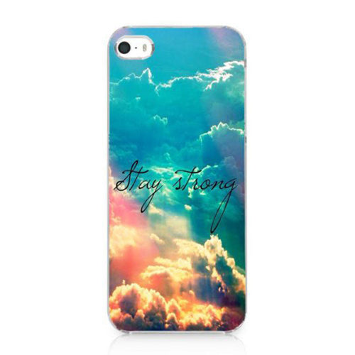 Stay Strong Cute Life Quote Galaxy Nebula Case Hard Cover For iPhone 5 5S 5TH IMY66