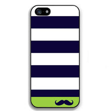 Navy Sailor Mustache Snap on Cellphone Case Cover for iPhone 5 5S IMY66