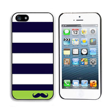 Navy Sailor Mustache Snap on Cellphone Case Cover for iPhone 5 5S IMY66