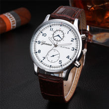 Geneva Luxury Mens Dress Watch Retro PU Leather Band Alloy Quartz Wrist Watches relogios masculino Montre Homme IMY66