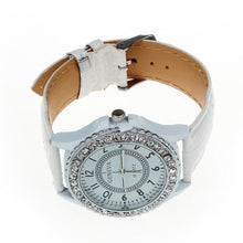 Korean Style Crystal Dial Lady Leather Wrist Watch Womens Analog Bracelet Quartz Wristwatch Accurate Rhinestone Dress Watches IMY66