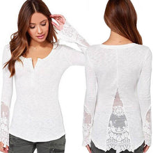 Lace Blusas Women Sheer Embroidery Floral Crochet Lace Blouse Sexy Tops Blusas Shirt Clothing Feminina S-2XL IMY66