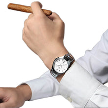 Luxury Rhinestone watches Men Single Calendar Full Tungsten Steel Date Quartz Wrist Watch relojes hombre IMY66