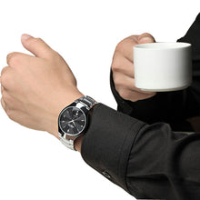 Luxury Rhinestone watches Men Single Calendar Full Tungsten Steel Date Quartz Wrist Watch relojes hombre IMY66