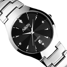 Luxury Rhinestone watches Men Single Calendar Full Tungsten Steel Date Quartz Wrist Watch relojes hombre IMY66