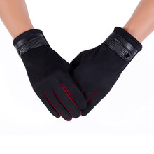 Men Gloves Thick Warm Faux Leather Gloves Windproof Warm Touch Screen Gloves Outdoor Cuffs Gloves Mittens IMY66