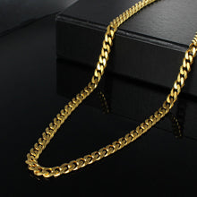 MEN Stainless Steel Gold Cuban Curb Link Chain Necklace sale IMY66