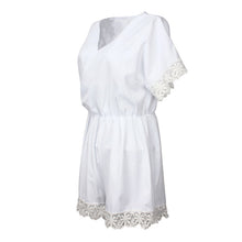 rompers womens jumpsuit V Neck White Lace Jumpsuit Women Rompers Bodysuit Macacao Feminino E Macaquinhos Overall For Women IMY66