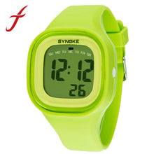 Colorful Silicone Waterproof LED Light Digital Sport Wrist Watch Watches Kid Women Girl Men Boy IMY66