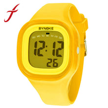 Colorful Silicone Waterproof LED Light Digital Sport Wrist Watch Watches Kid Women Girl Men Boy IMY66