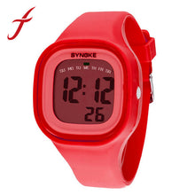 Colorful Silicone Waterproof LED Light Digital Sport Wrist Watch Watches Kid Women Girl Men Boy IMY66