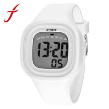 Colorful Silicone Waterproof LED Light Digital Sport Wrist Watch Watches Kid Women Girl Men Boy IMY66