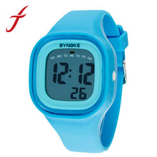 Colorful Silicone Waterproof LED Light Digital Sport Wrist Watch Watches Kid Women Girl Men Boy IMY66