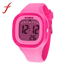 Colorful Silicone Waterproof LED Light Digital Sport Wrist Watch Watches Kid Women Girl Men Boy IMY66
